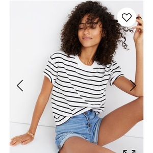 Easy Crop Tee in Wanda Stripe